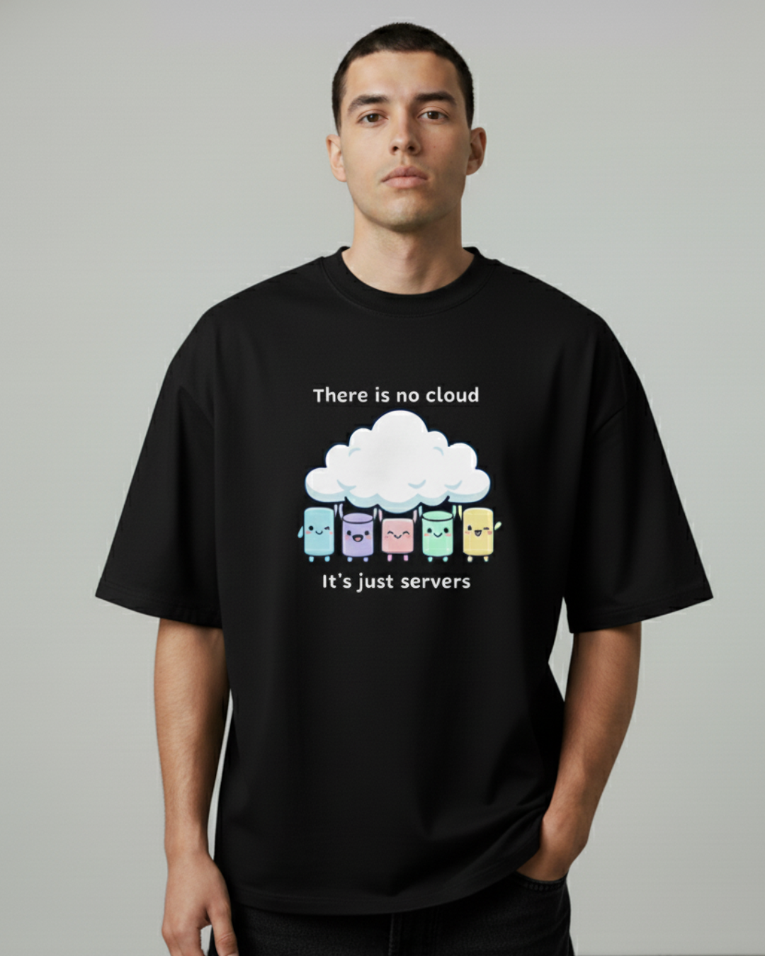 There Is No Cloud – It’s Just Servers | Oversized Unisex Heavyweight T-Shirt