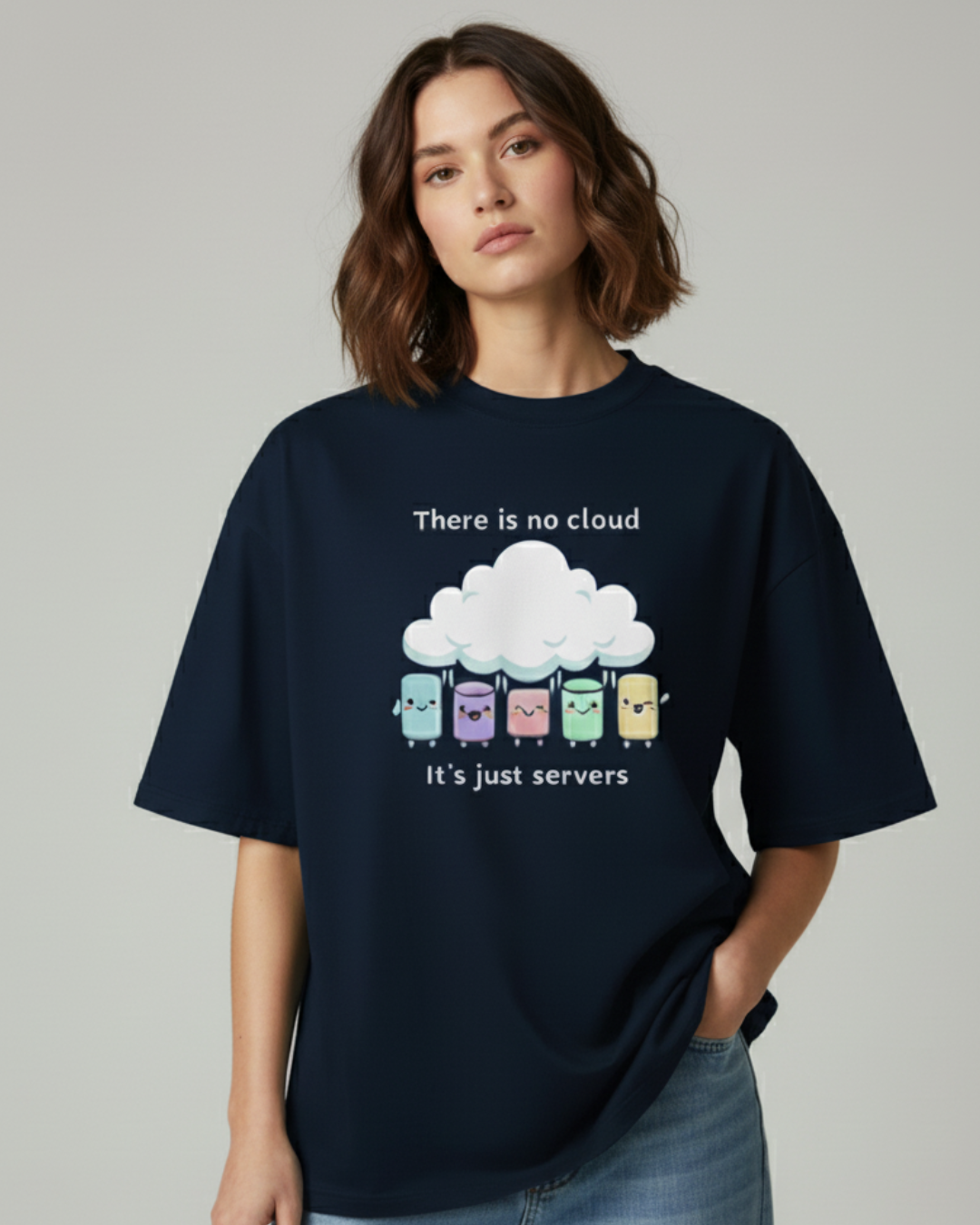 There Is No Cloud – It’s Just Servers | Oversized Unisex Heavyweight T-Shirt