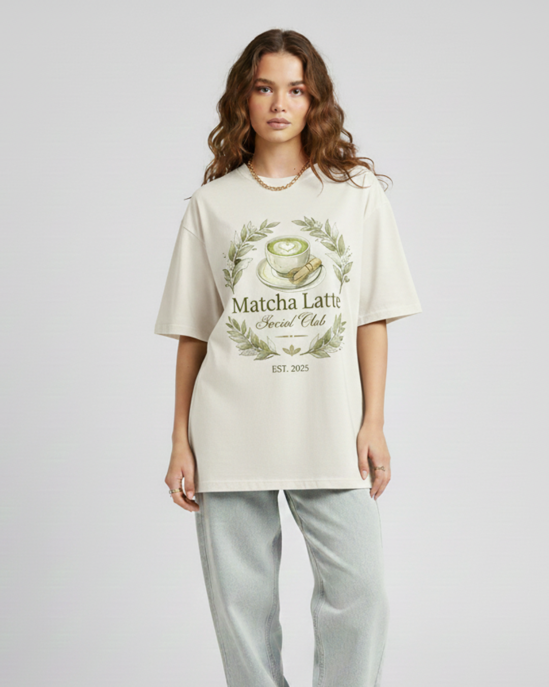 Matcha Latte Social Club – Oversized T-Shirt