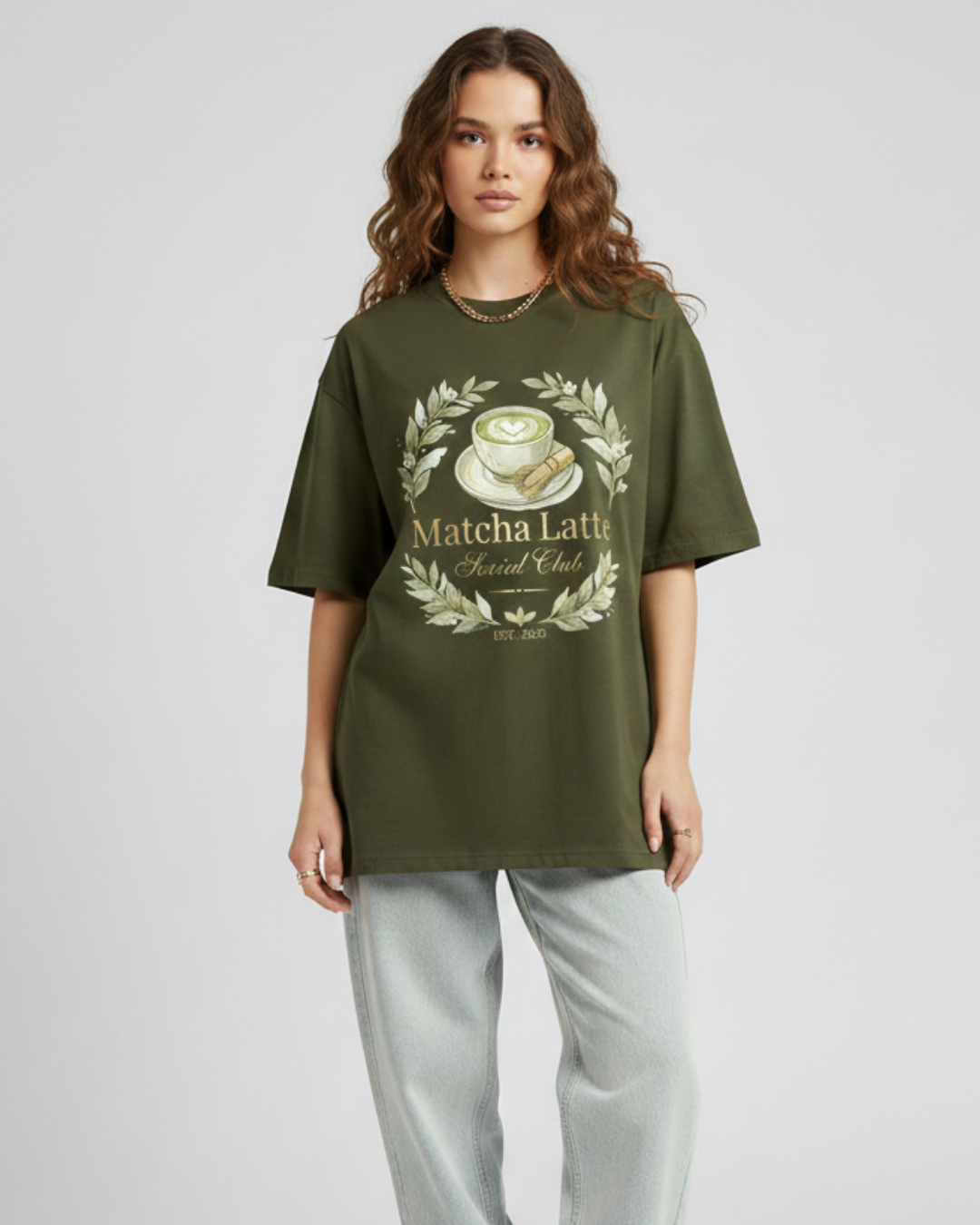 Matcha Latte Social Club – Oversized T-Shirt