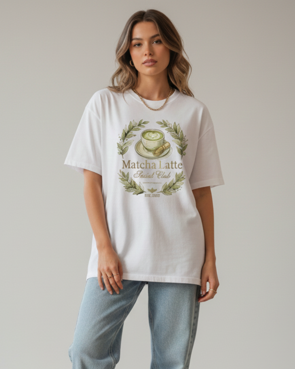 Matcha Latte Social Club – Oversized T-Shirt