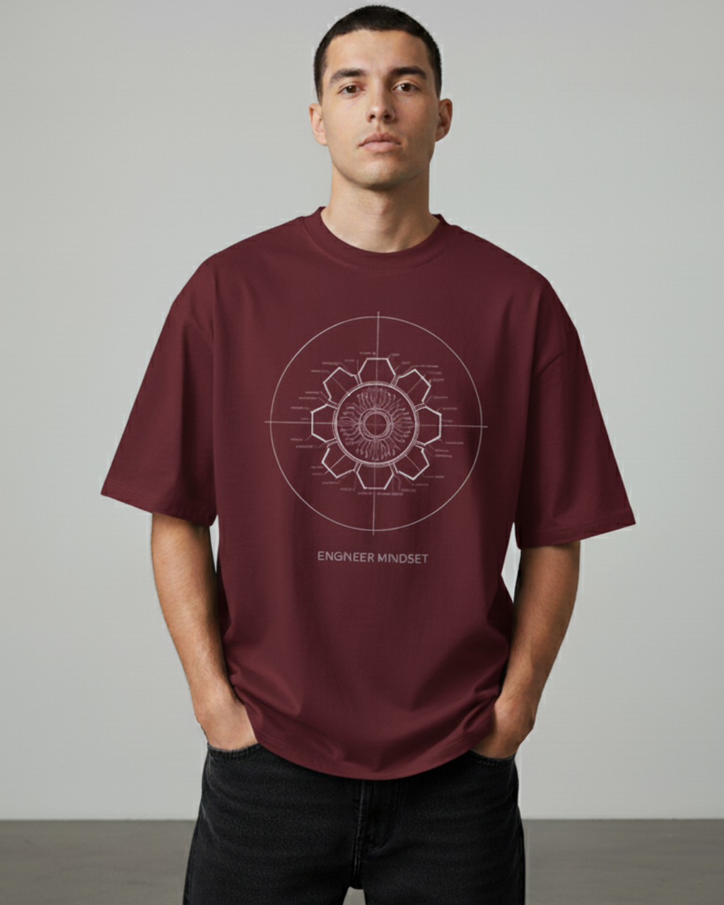 Engineer Mindset – Premium Oversized Unisex T-Shirt
