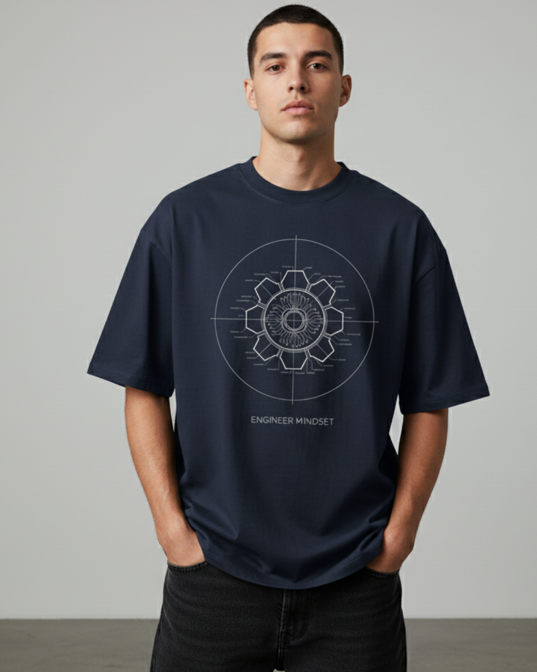 Engineer Mindset – Premium Oversized Unisex T-Shirt