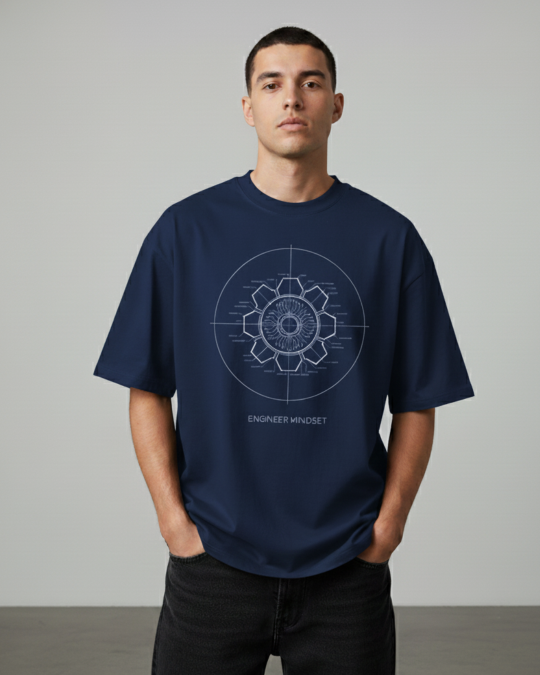 Engineer Mindset – Premium Oversized Unisex T-Shirt