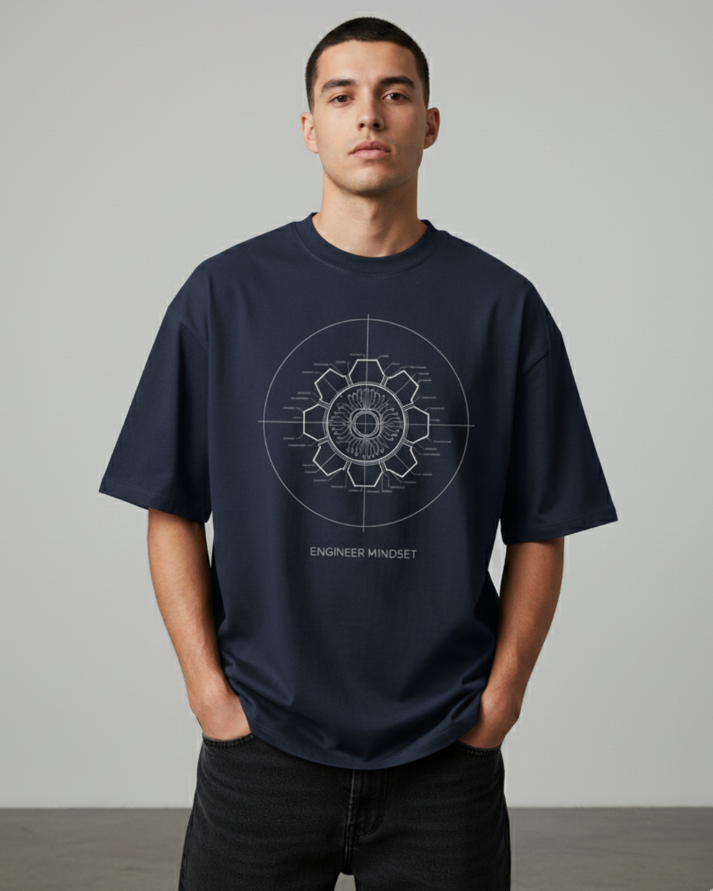 Engineer Mindset – Premium Oversized Unisex T-Shirt