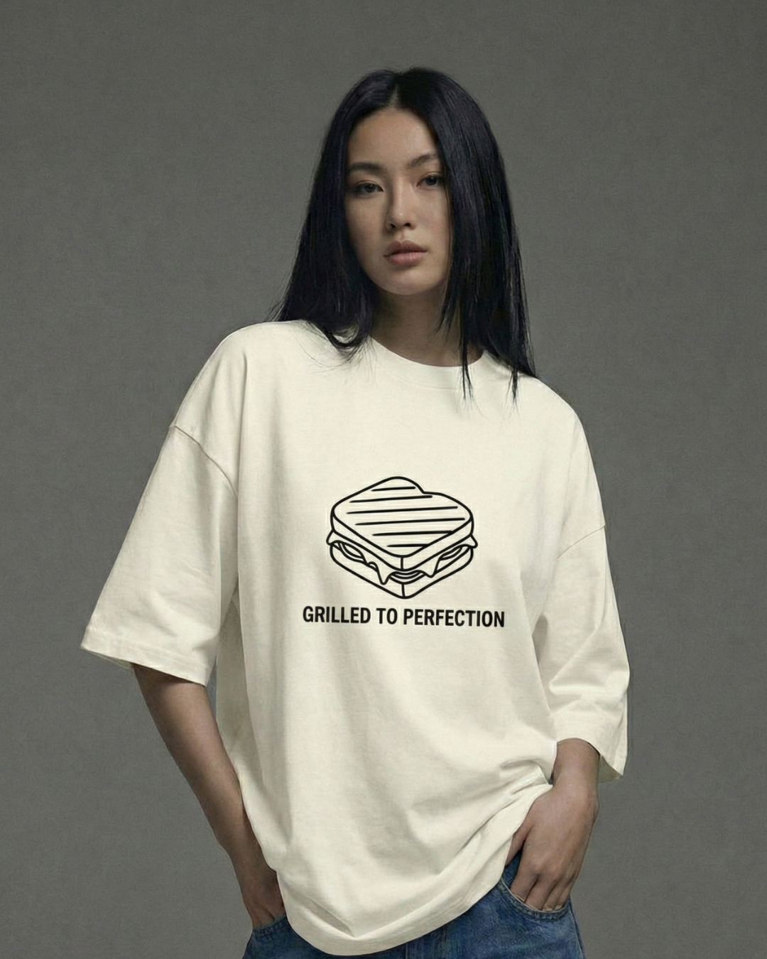 “Grilled to Perfection” Oversized Tee