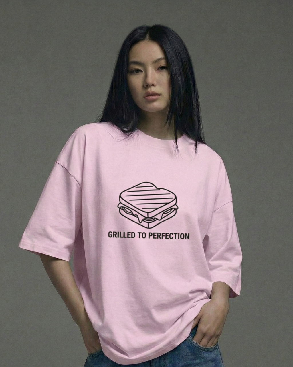 “Grilled to Perfection” Oversized Tee