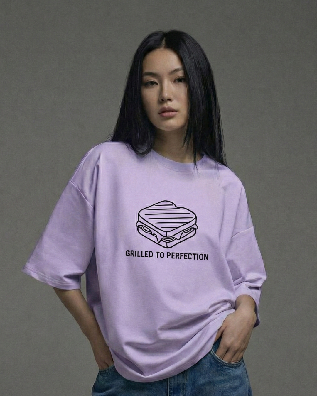 “Grilled to Perfection” Oversized Tee